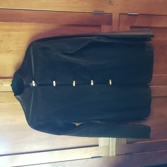Ellen Tracy vintage. velveteen choc. brown jacket. perfect condition, size 9/10 - Picture 1 of 4